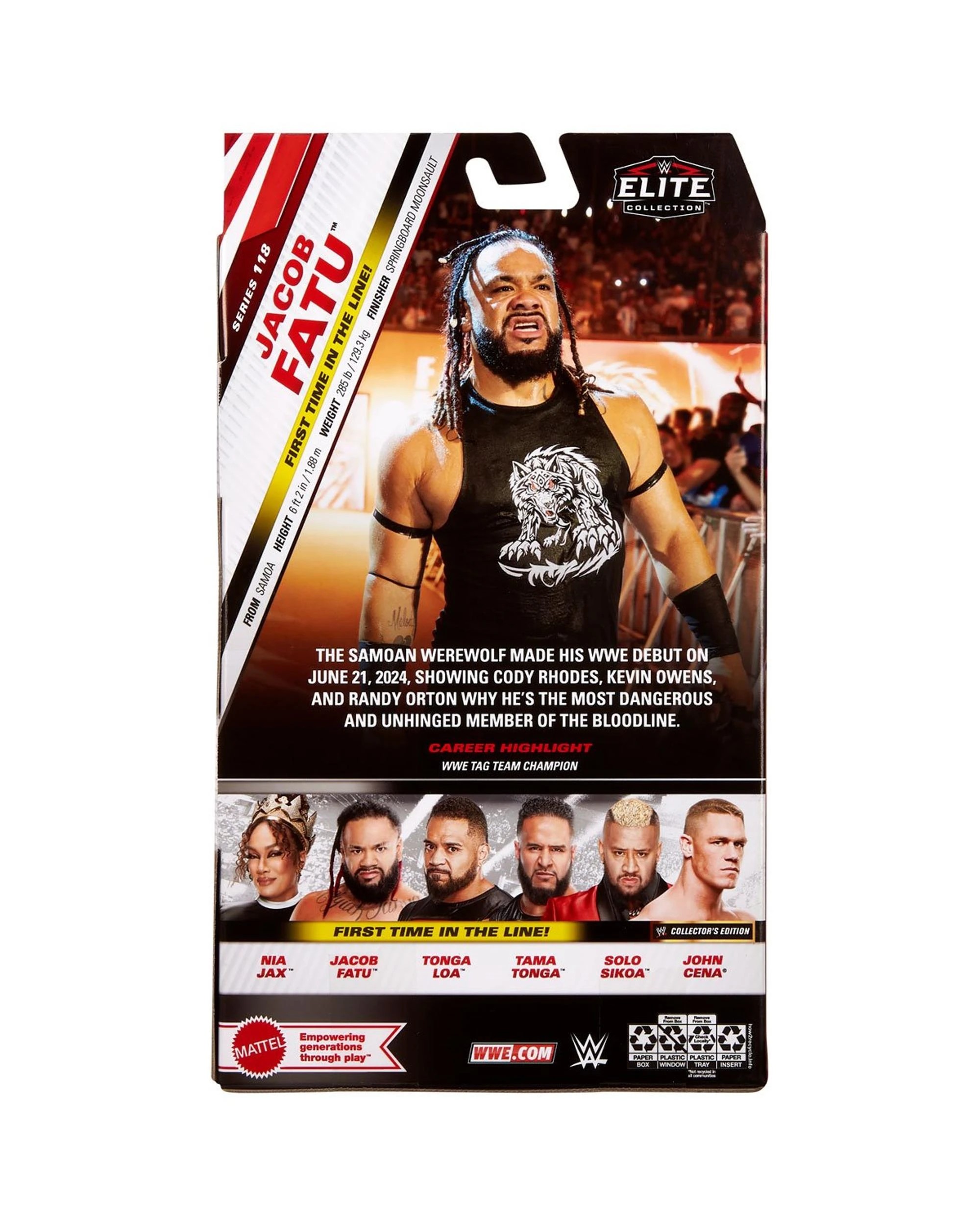 7 WWE Elite Collection Series 118 Jacob Fatu Action Figure, 7 of 7