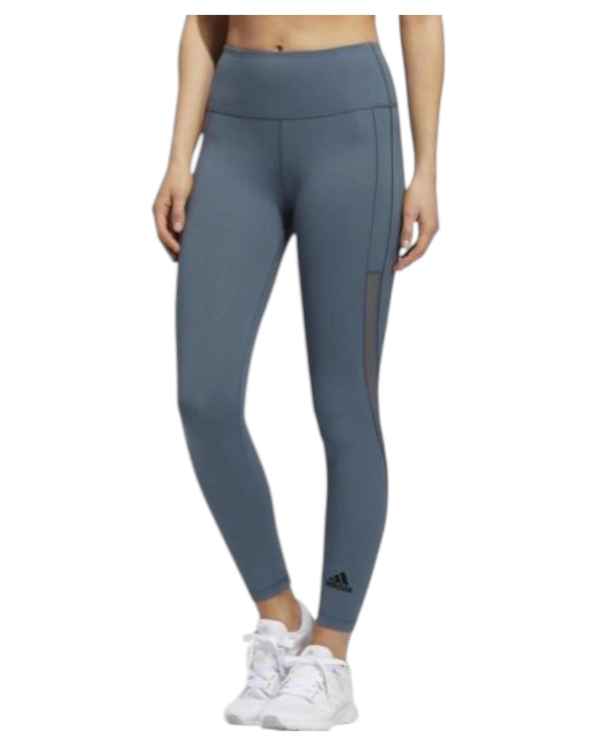 5 Adidas Womens Blue Heat Training Sport Leggings LEGACY BLUE, 5 of 7