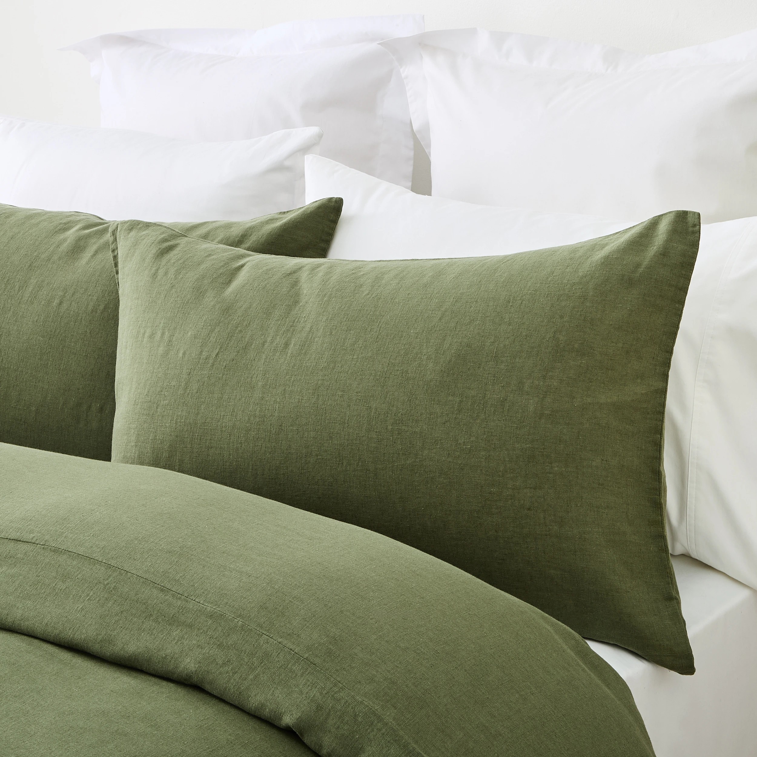2 Kayden Linen Cotton Quilt Cover Set - King Bed, Forest, 2 of 7