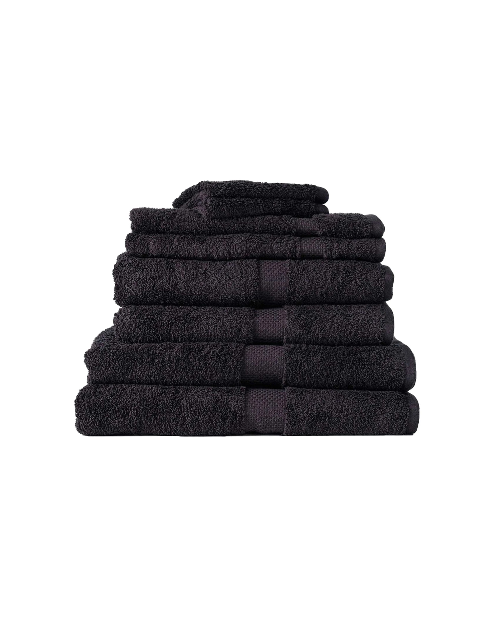 1 8pc Canningvale Royal Splendour Home Decor Bathroom Towel Set
 - Black, 1 of 3