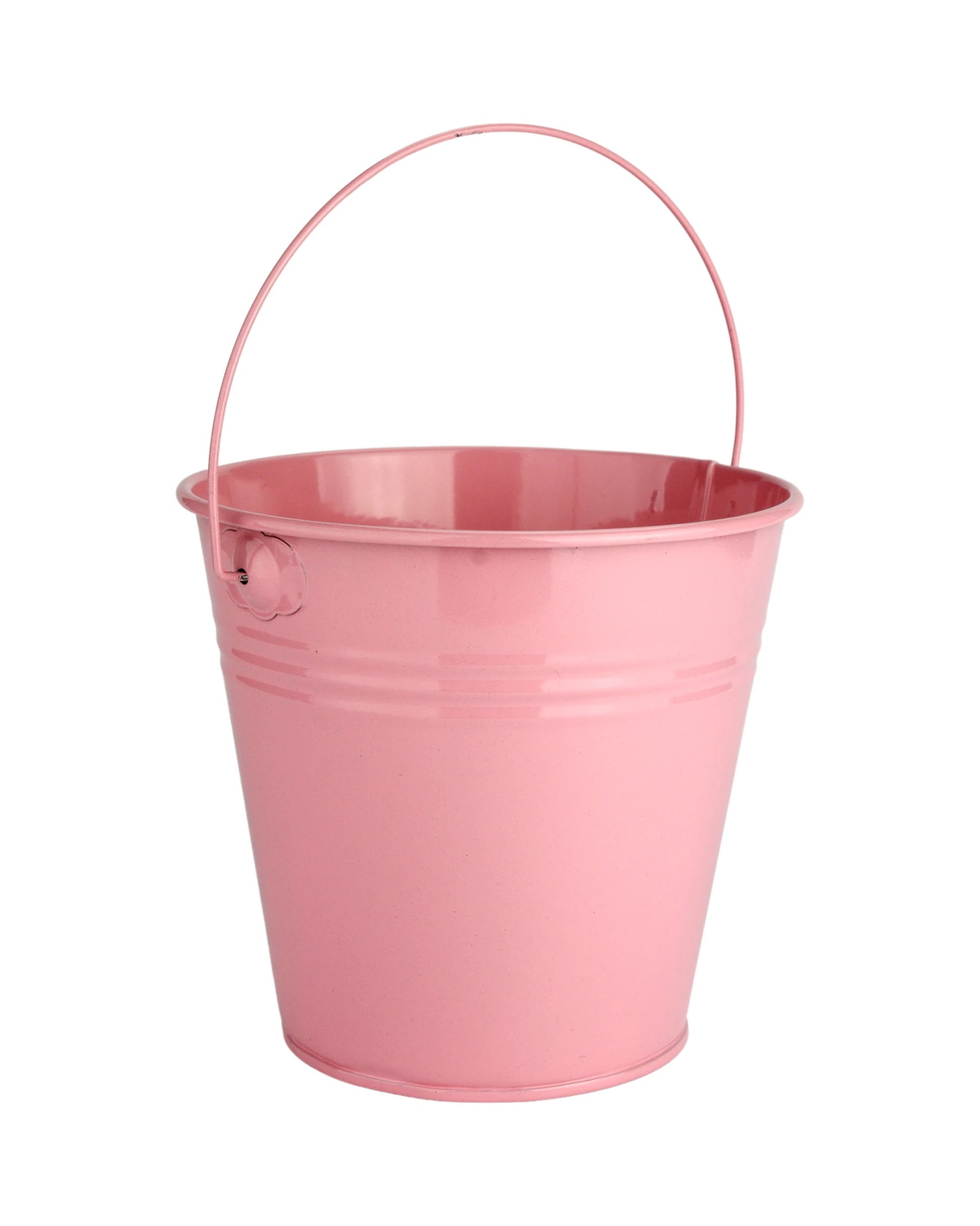 1 Partyrama Light Pink Metal Bucket 12cm - Light Pink, 1 of 1