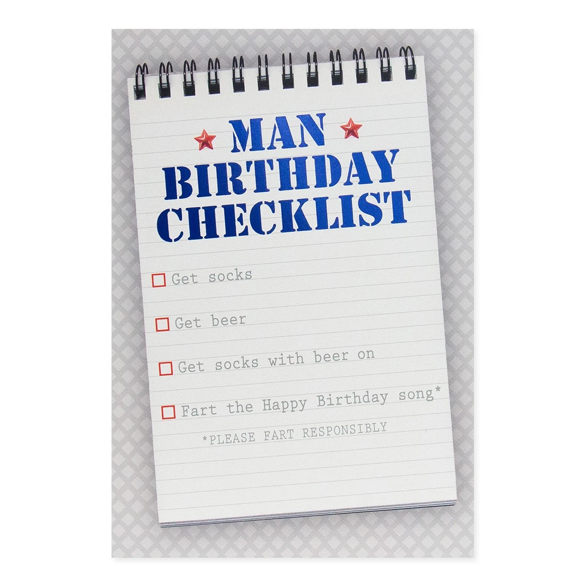 3 Connections from Hallmark Birthday Card - Man Birthday Checklist, 3 of 3