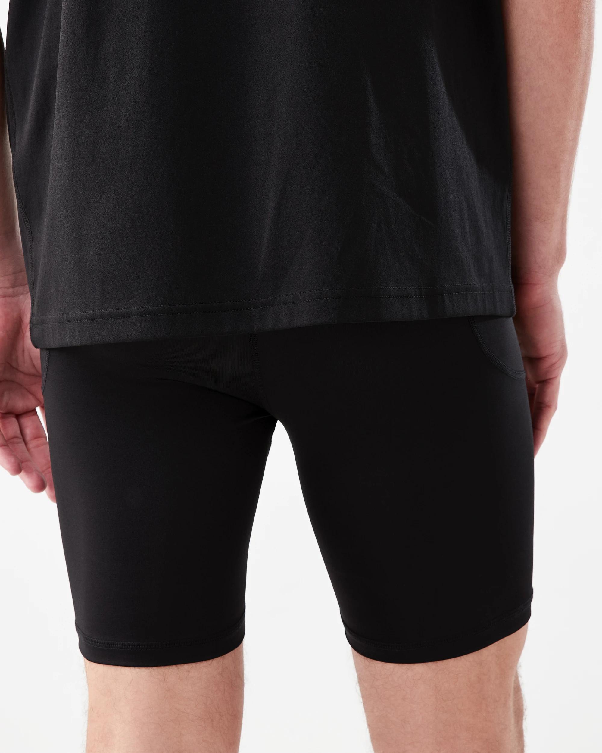 3 Active Mens Training Shorts Black, 3 of 6