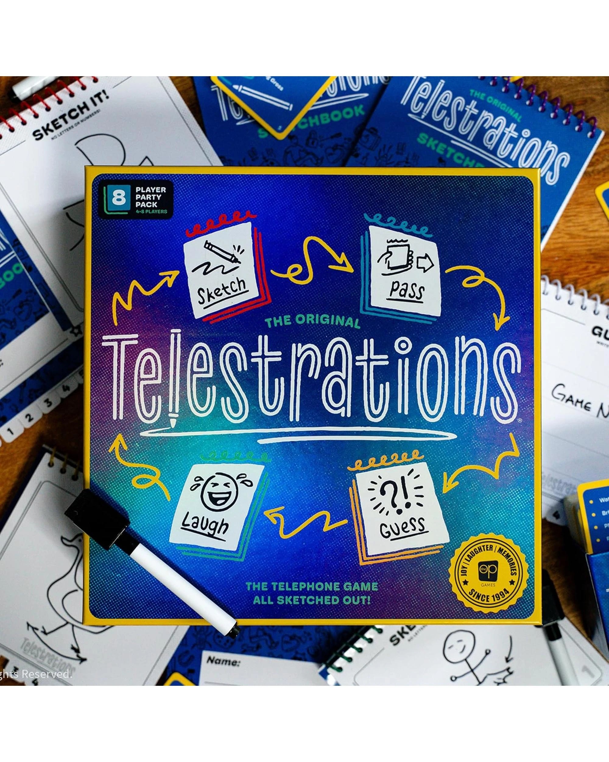 2 Telestrations 8 Player Party Pack Board Game, 2 of 10