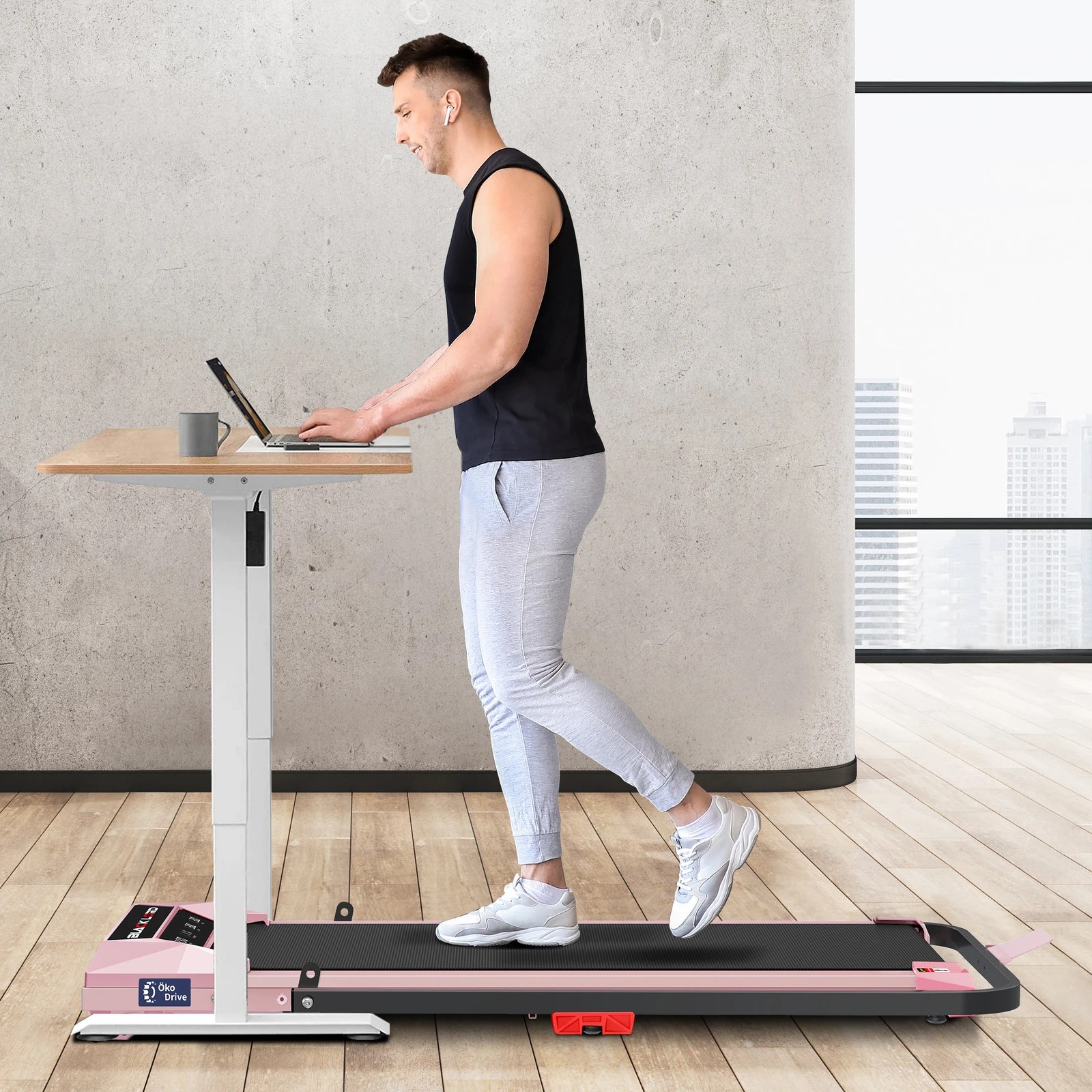 5 Black Lord Treadmill Electric Walking Pad Under Desk Home Incline Foldable - Pink, 5 of 10