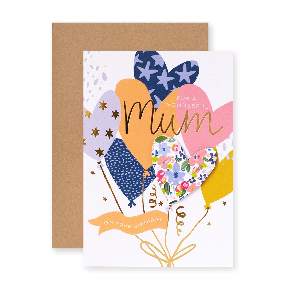 1 Connections from Hallmark Birthday Card - Heart Balloons, 1 of 3