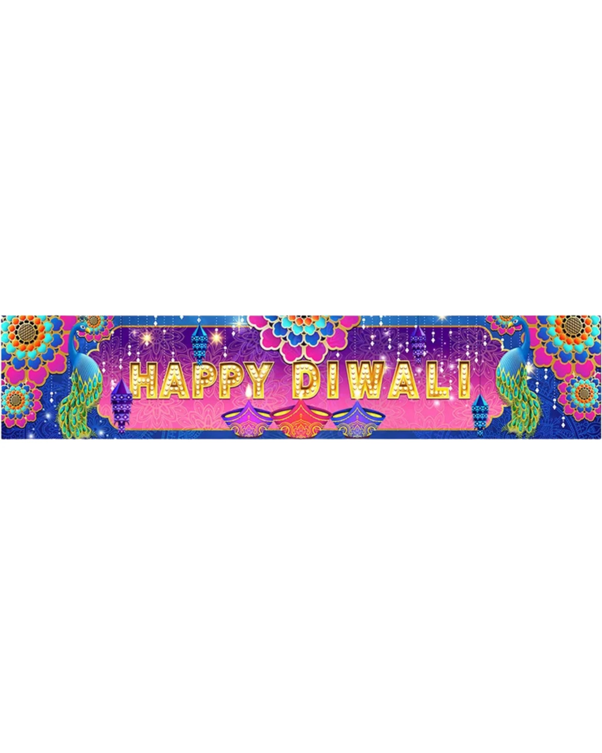1 Party Maker Happy Diwali Fabric Backdrop Banner - Multi, 1 of 4