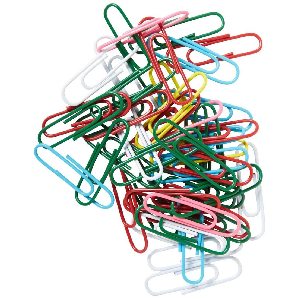 1 J.Burrows 33mm Paper Clips Assorted 80 Pack, 1 of 3