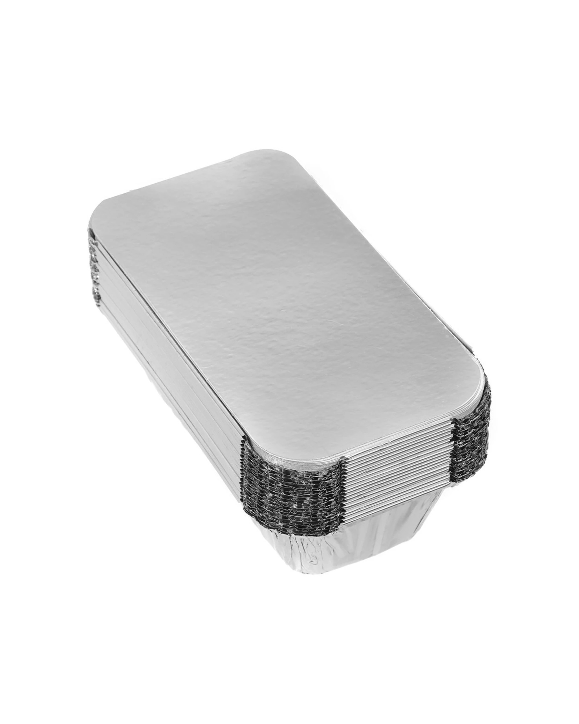 2 20pc Lemon & Lime 20cm Disposable Bbq/oven Food Storage Foil Container W/lid
 - Silver, 2 of 3