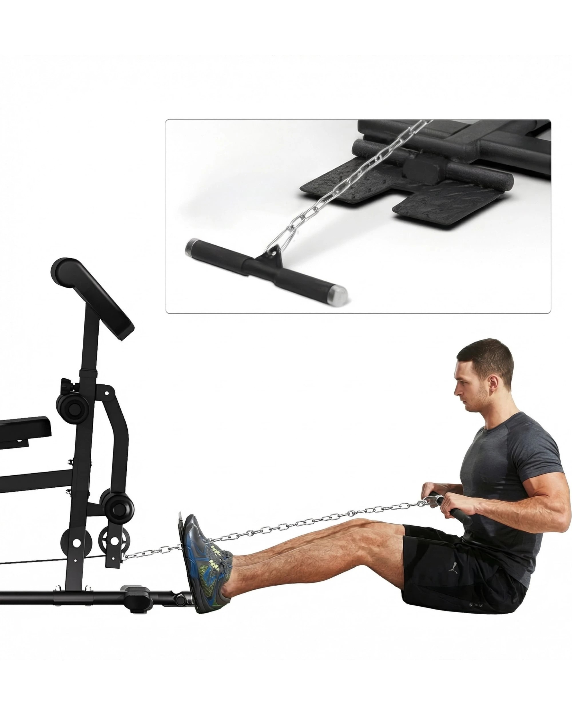 5 Powertrain Home Multi Gym 560 Full Body Training with 90kg Weight Stack Home Gym - Black, 5 of 10