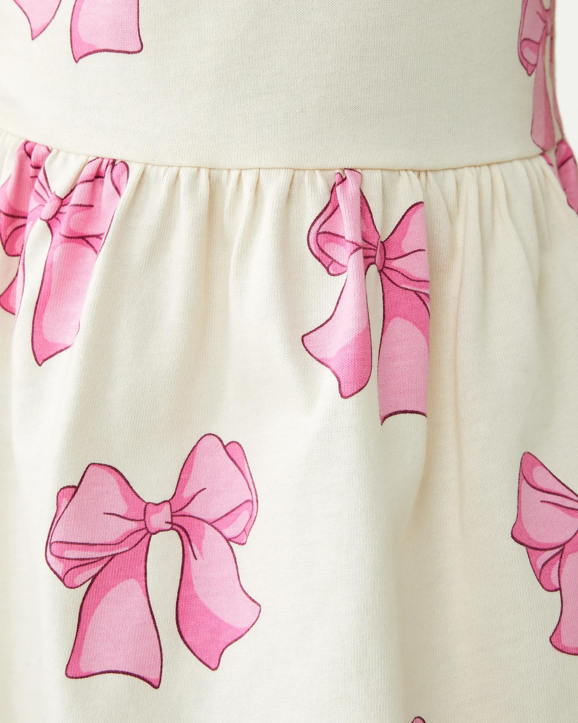 7 Jersey Dress Beige Bows, 7 of 10