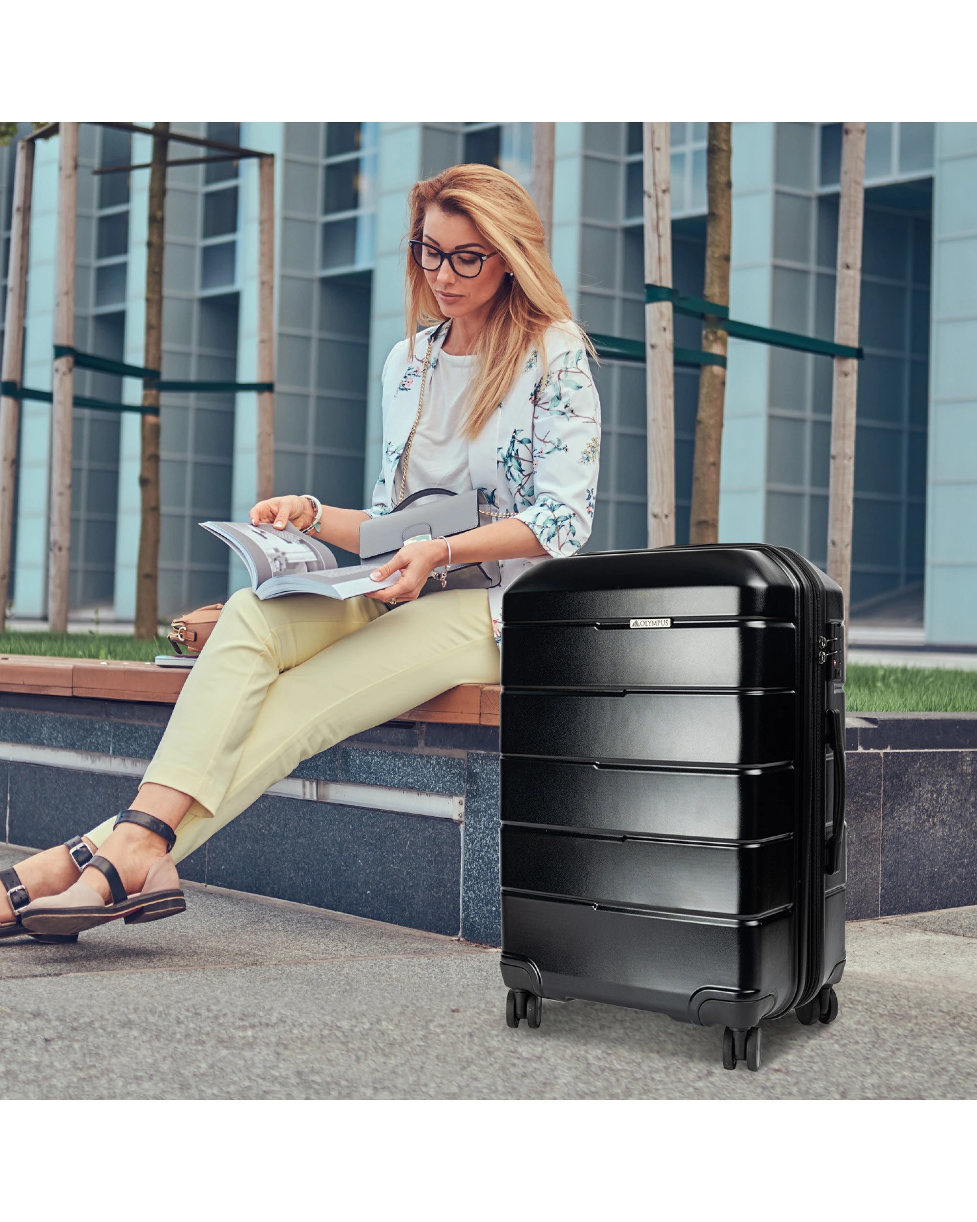 2 Olympus Artemis 20in Hard Shell Suitcase ABS and PC - Black, 2 of 9