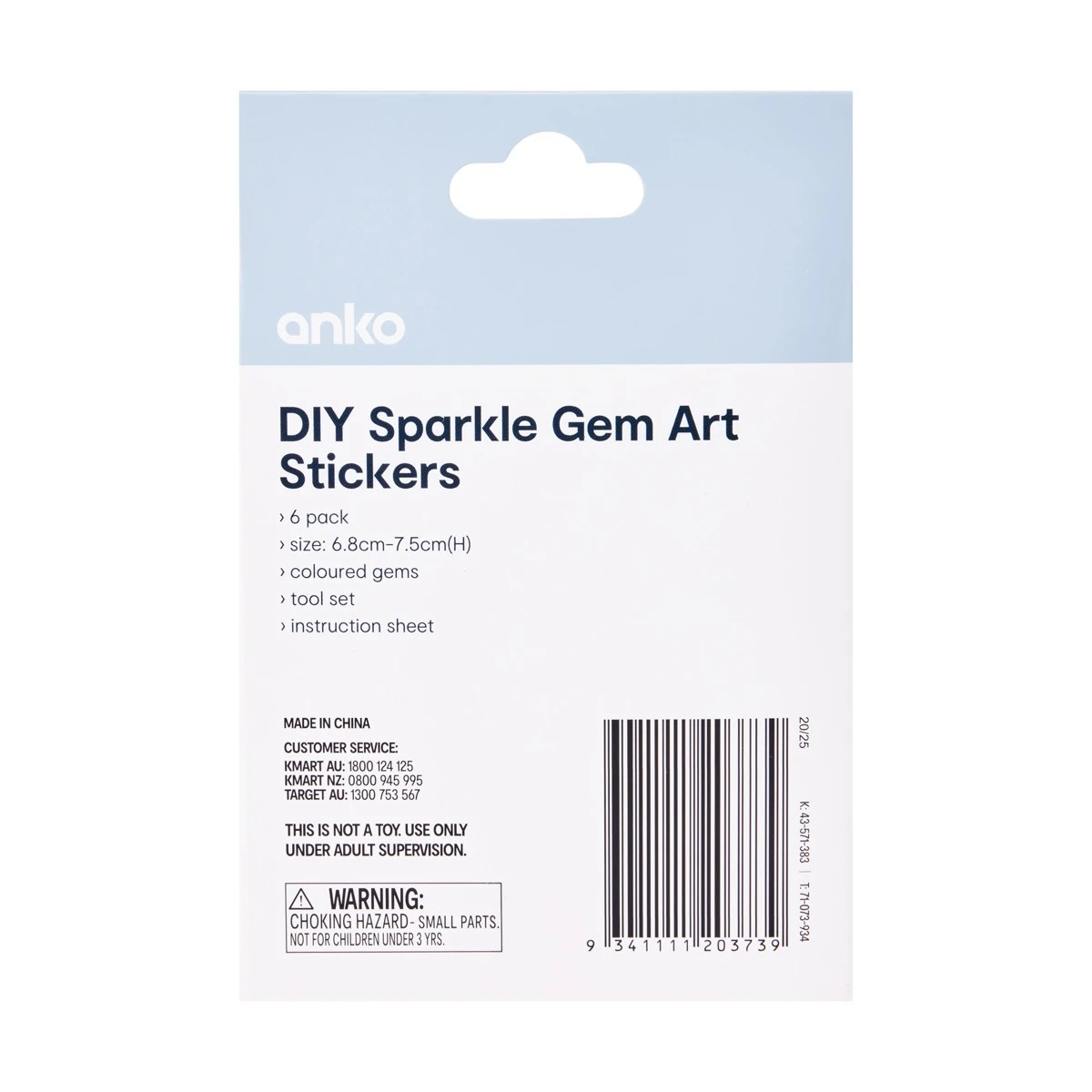 3 6 Pack DIY Sparkle Gem Art Stickers - Food, 3 of 3