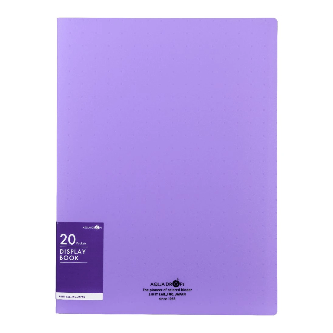 2 Aqua Drops Display Book A4 20 Pockets Vivid Purple, 2 of 4