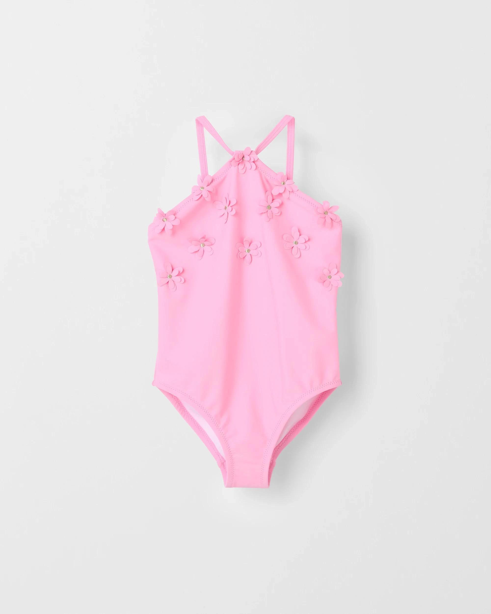 1 Target 3D Floral One Piece Swim Suit PINK, 1 of 2