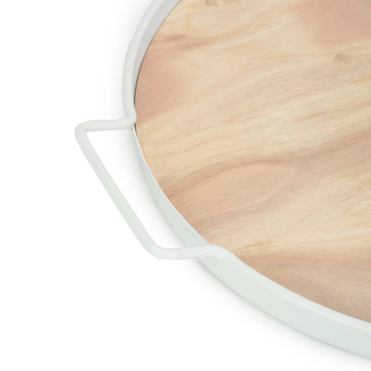 4 Metal & Acacia Wood Tray with Handles, 4 of 5