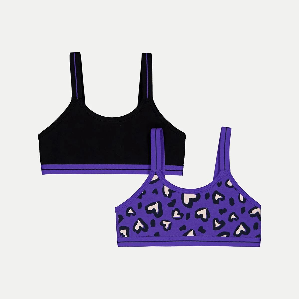 1 2 Pack Extra Coverage Crop Top Hearts, 1 of 3