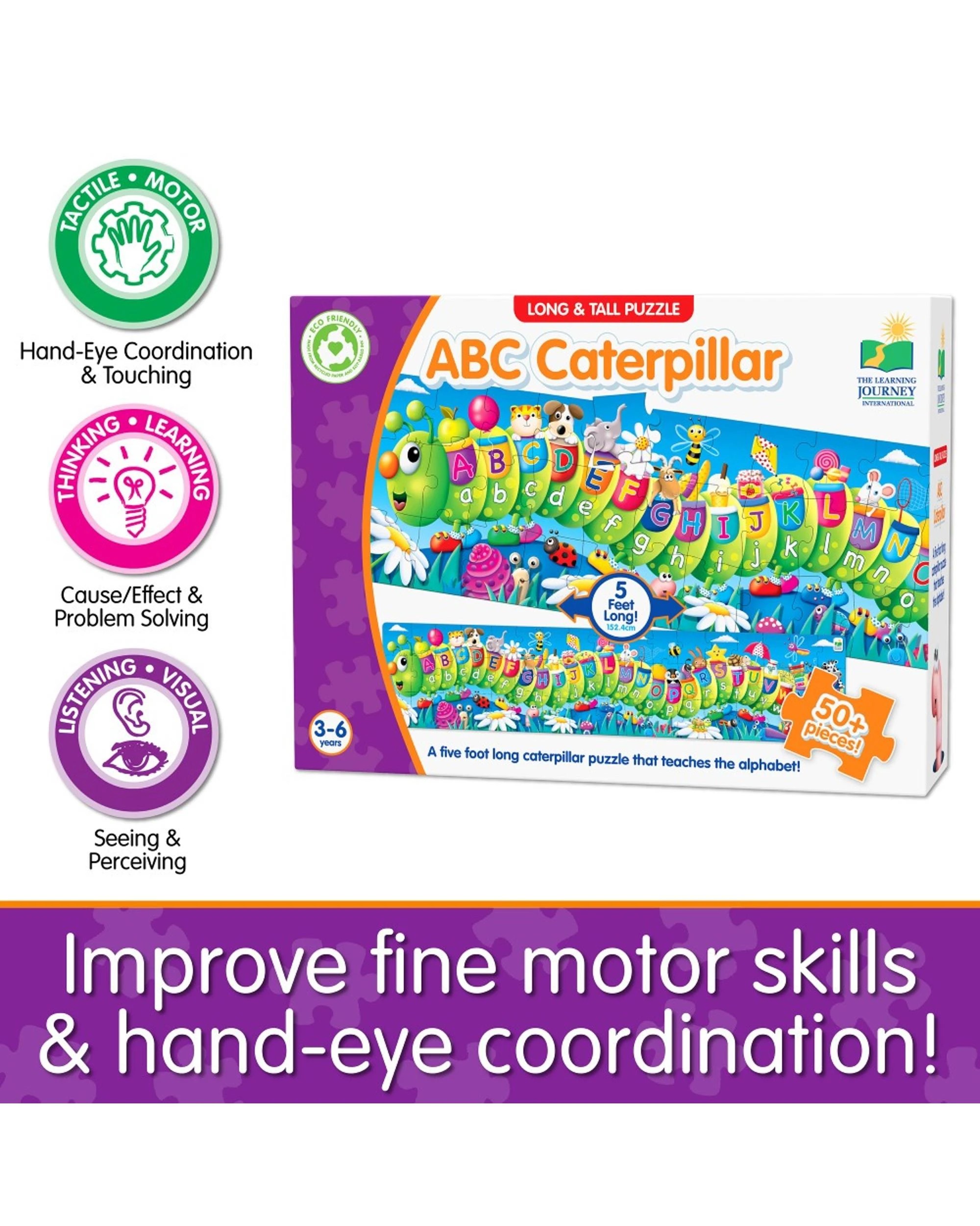 The Learning Journey Long and Tall ABC Caterpillar 50 Piece Jigsaw ...