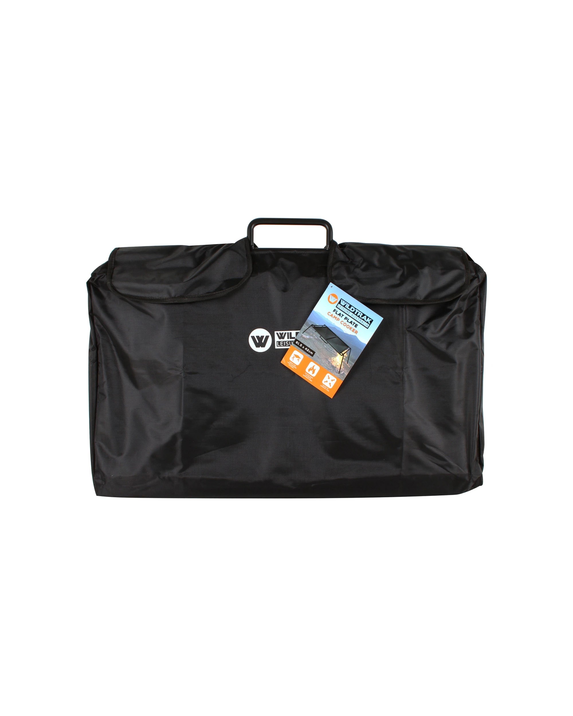 2 Wildtrak Flat Plate Camp Cooker With Carry Bag Heavy Duty Steel - Black, 2 of 2