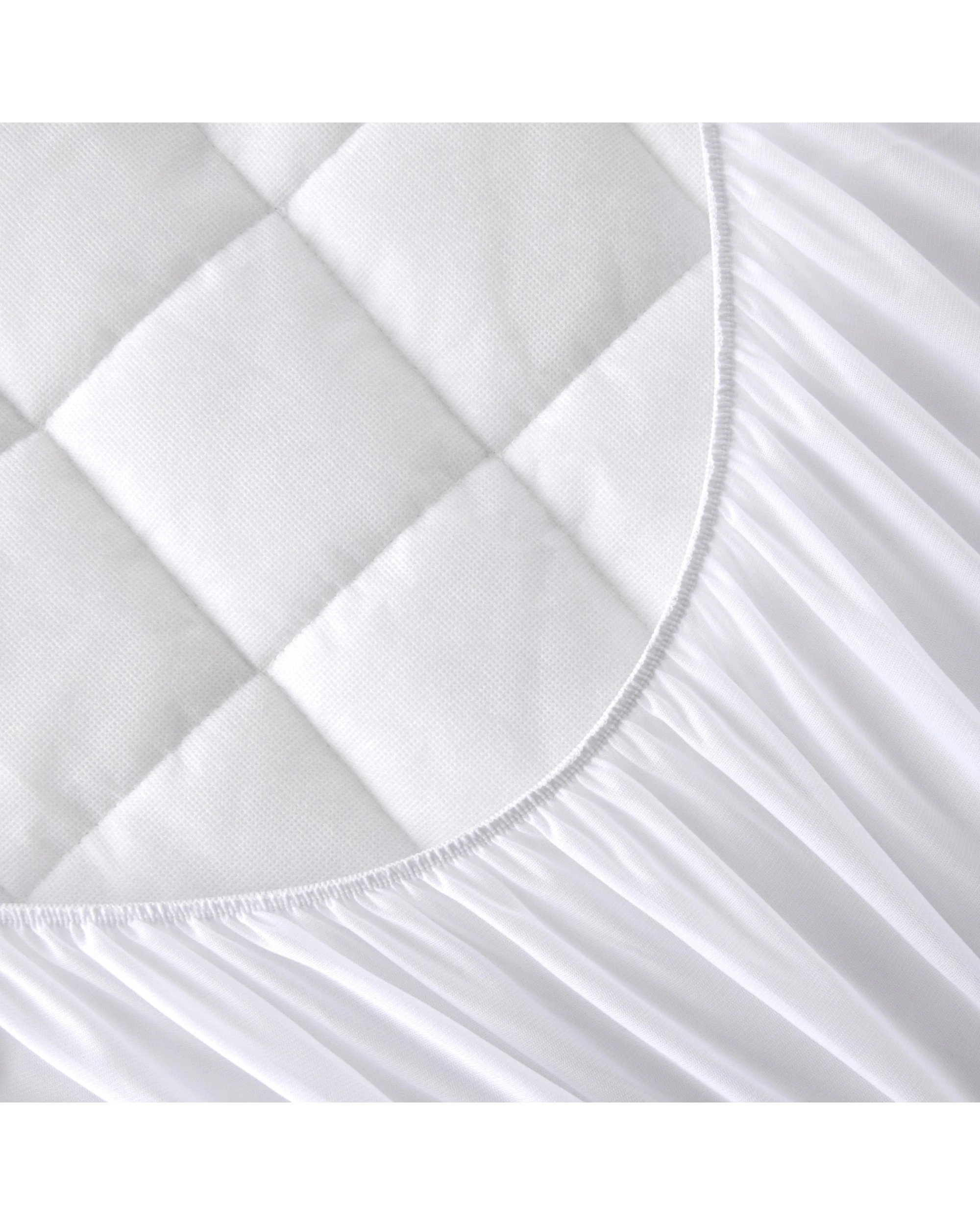 6 Dreamaker Quilted Cotton Cover Fitted Mattress Protector - Queen Bed - White, 6 of 6