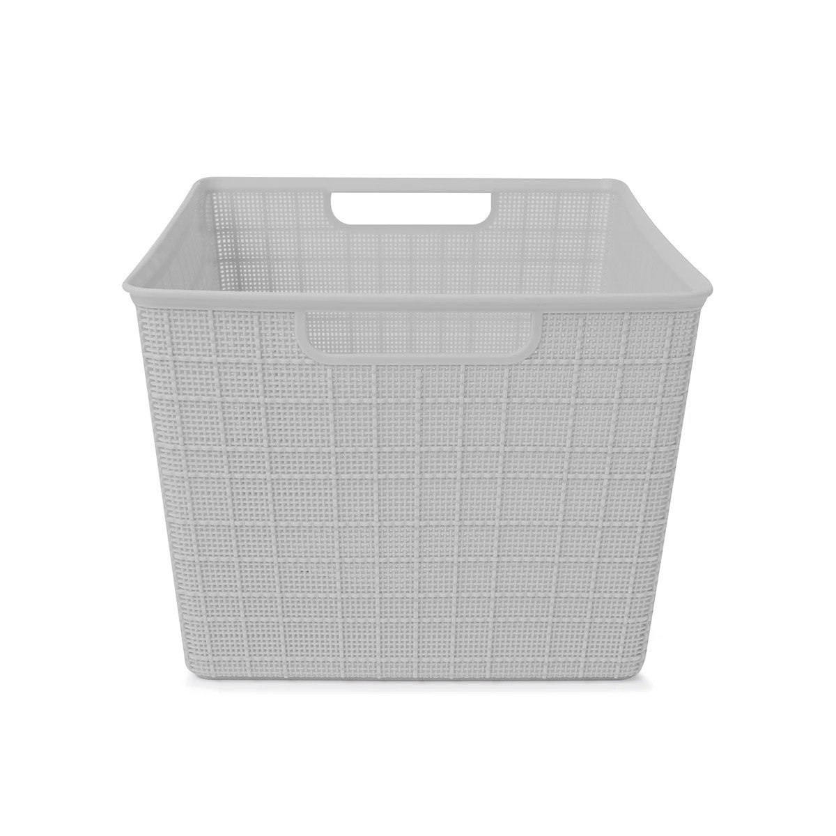 3 4.5L Rectangle Linen Weave Basket - Grey, 3 of 7