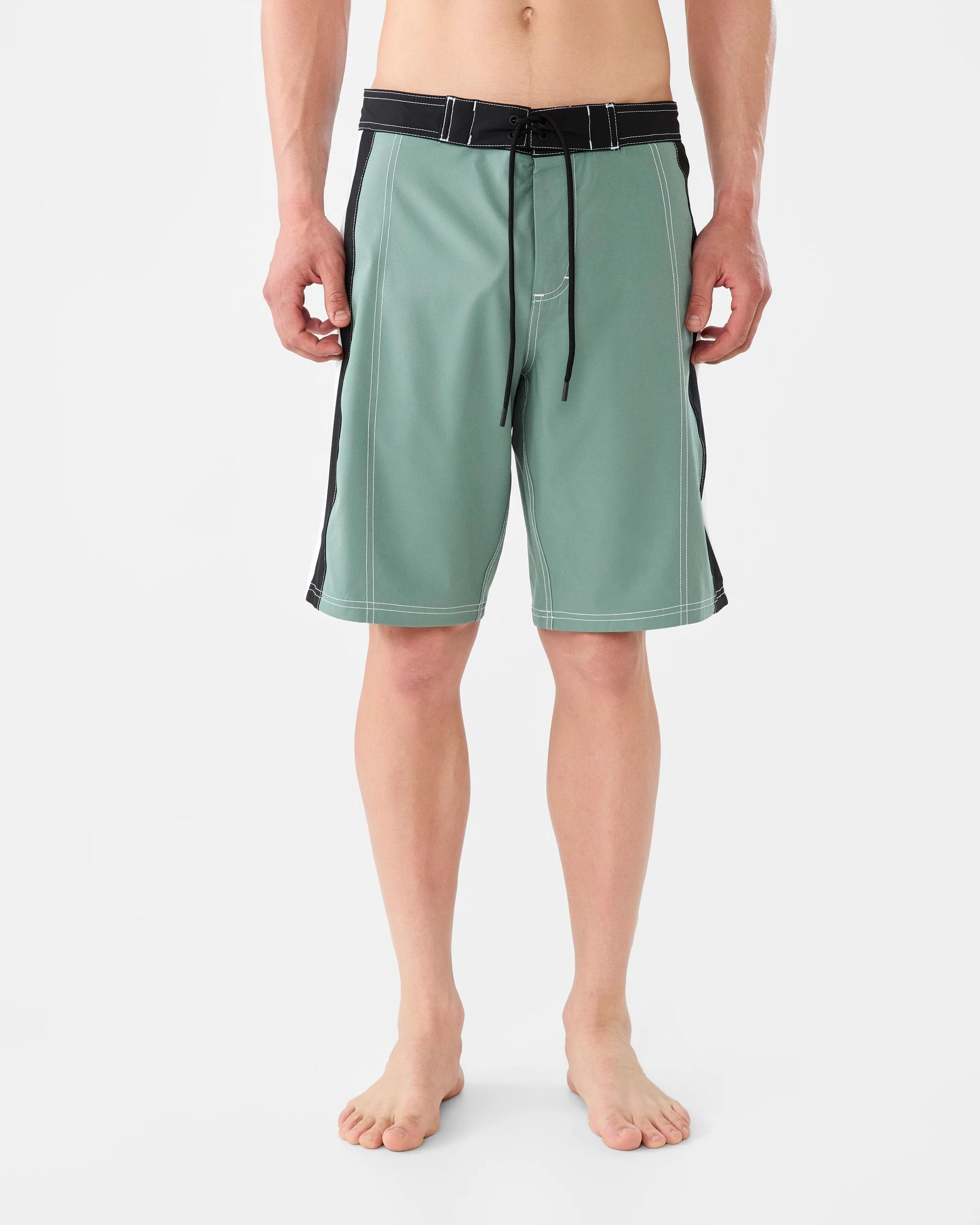 6 Spliced Stretch Swim Boardshorts Grn Agave, 6 of 6
