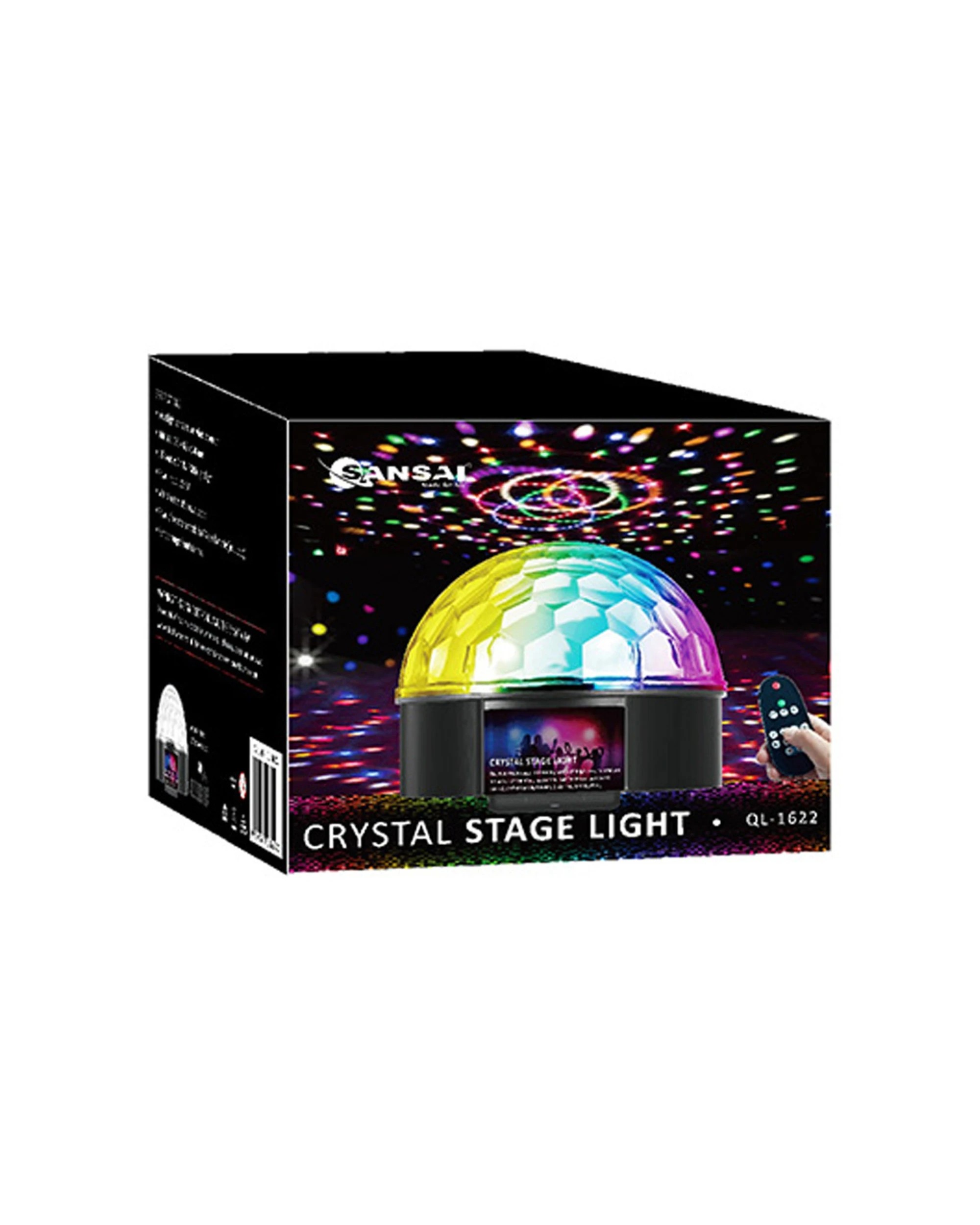 1 Sansai USB Powered Portable -Feature LED Crystal Party Stage Light - Multi, 1 of 3