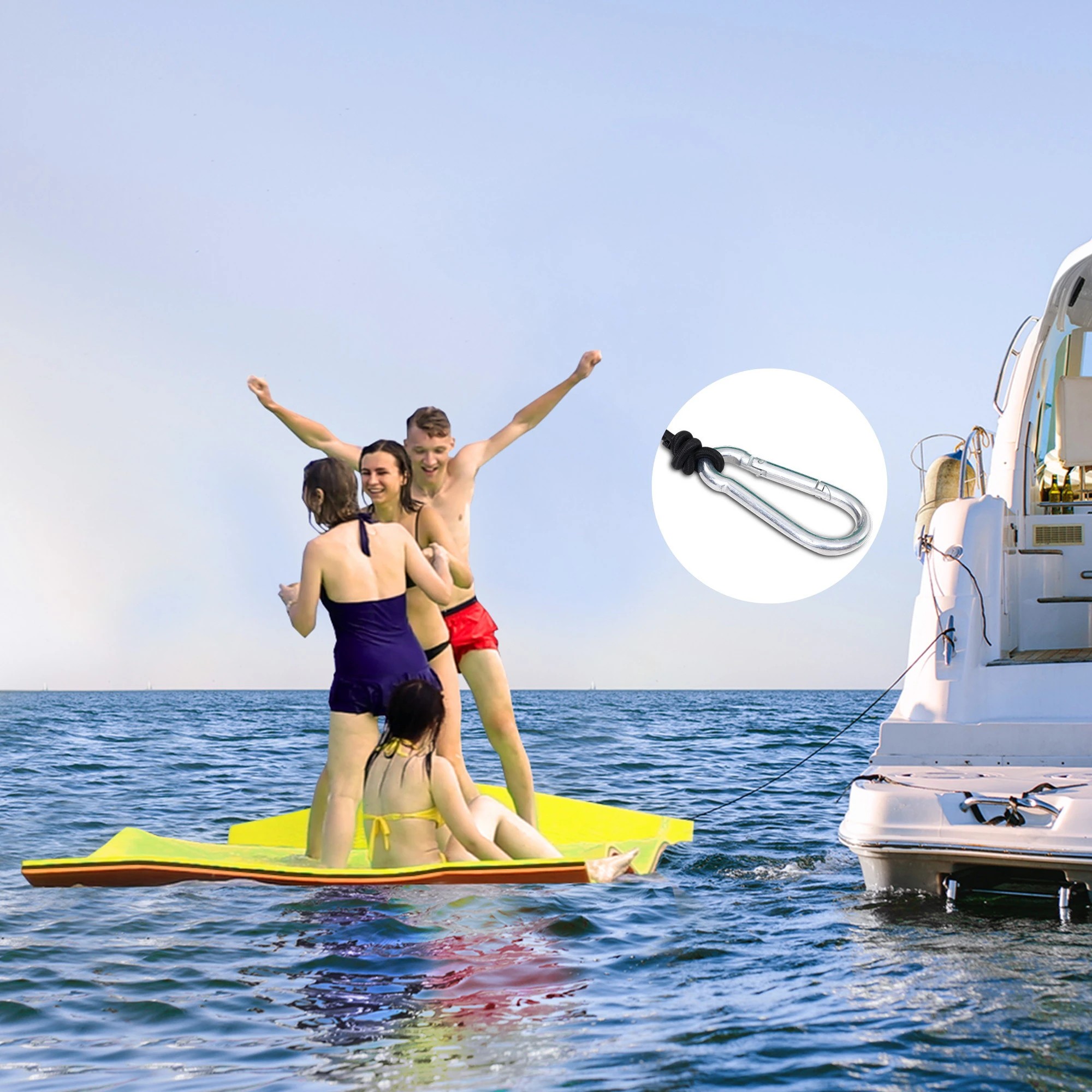 6 Weisshorn Floating Water Mat 5.5x1.8m Foam Pad Swimming Pool Island - Multi, 6 of 7