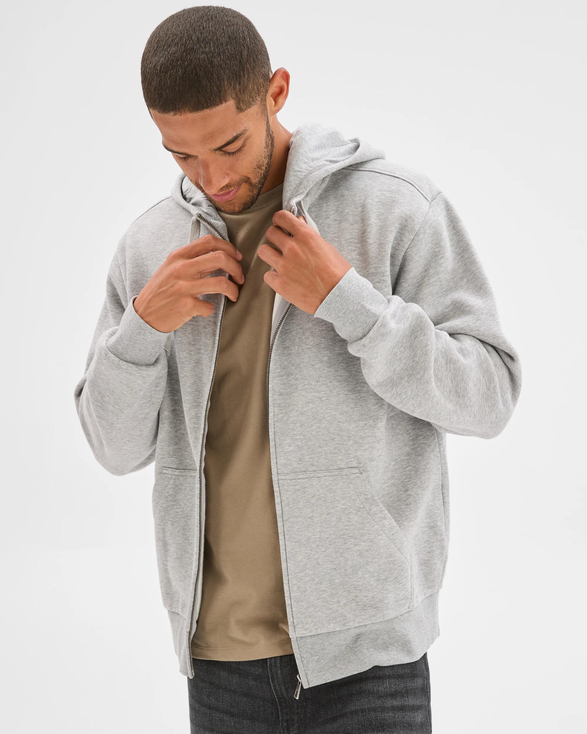 4 Target Man Zip Thru Hoodie GREY MARLE, 4 of 7