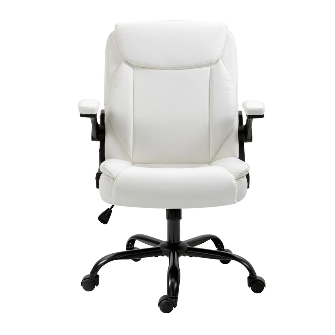 4 Artiss Executive Office Chair Mid Back - White, 4 of 7