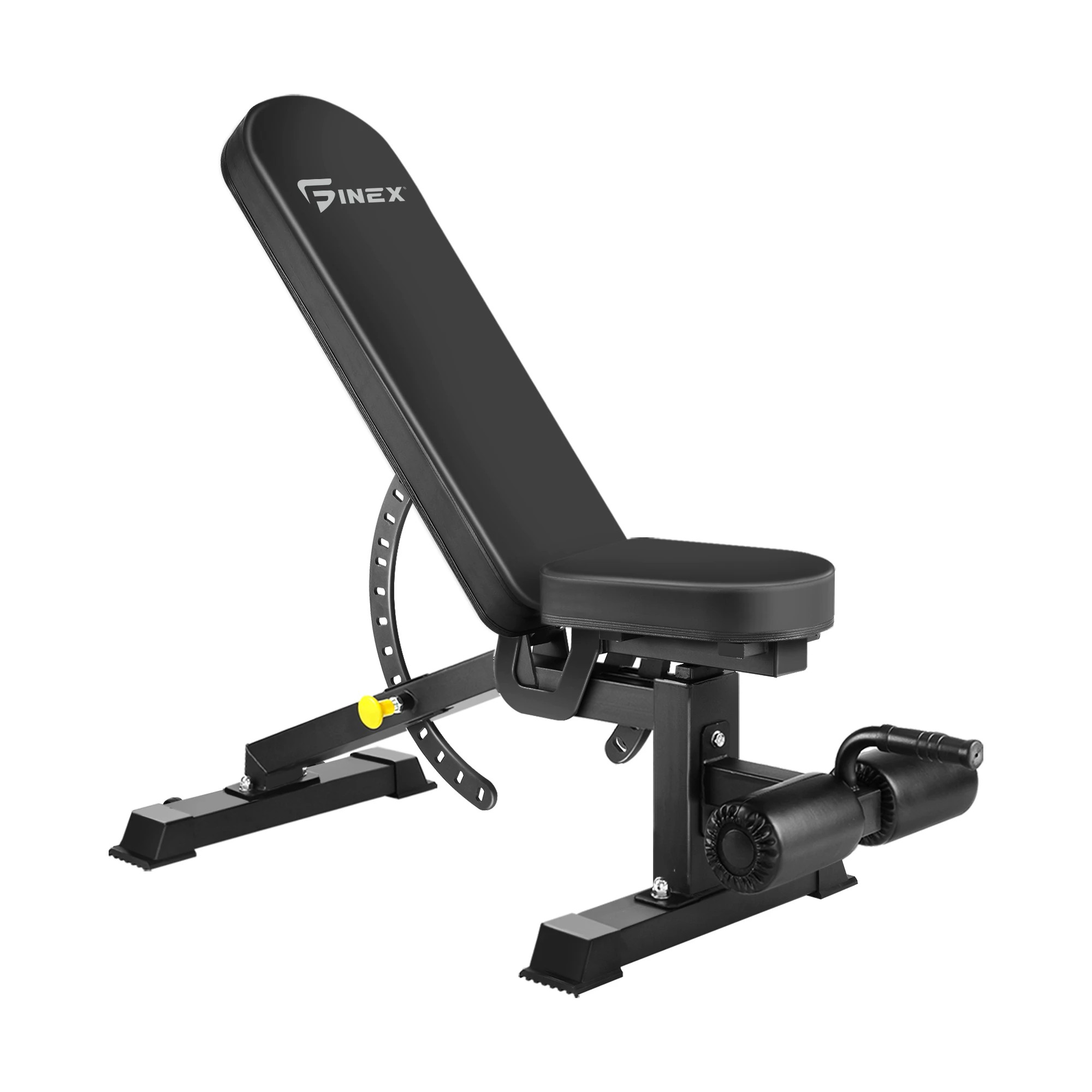 4 Finex Adjustable Weight Bench FID Bench - Black, 4 of 8