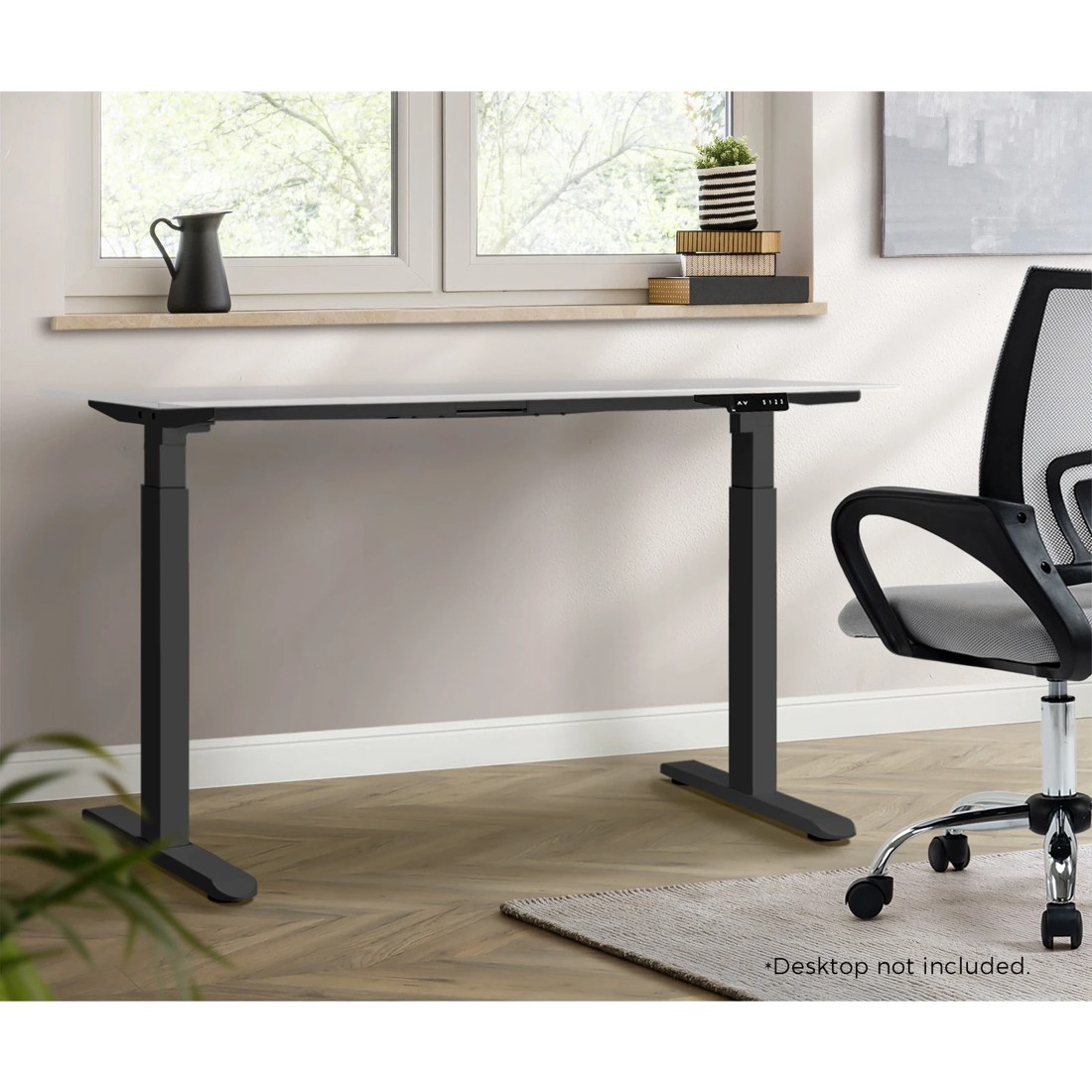 2 Oikiture Standing Desk Leg Frame Dual Motor
 - Black, 2 of 4