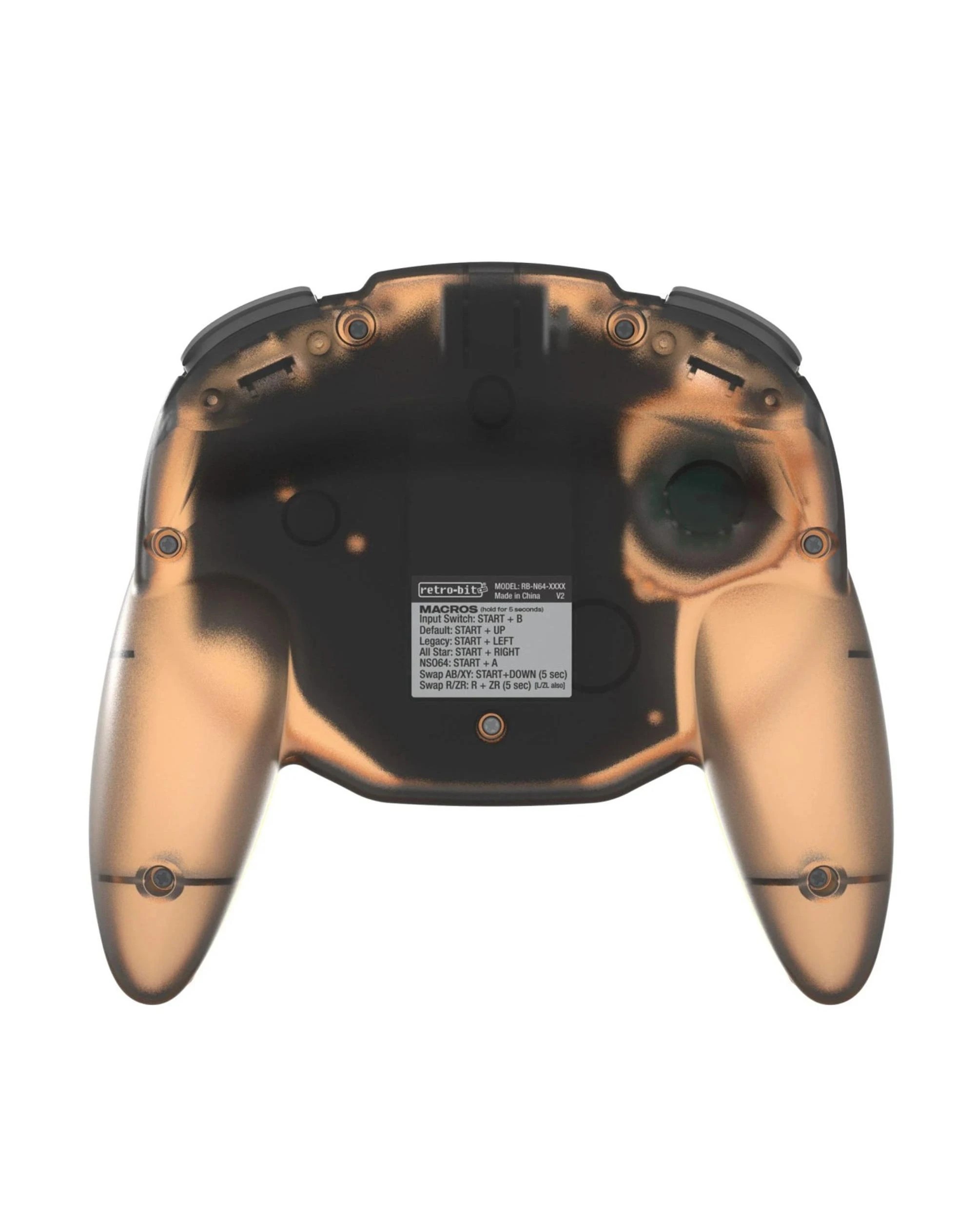 2 Retro-Bit Tribute64 N64 2.4GHz Wireless Controller - Orange Hawk - Orange, 2 of 9