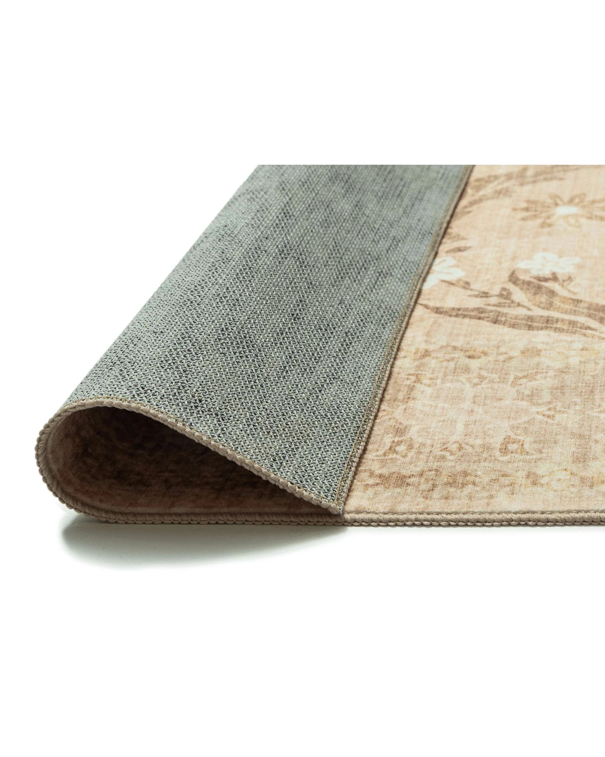 5 Loopsie Rosas Vintage Floral Washable Rug-290cm x 190cm - Beige, 5 of 8