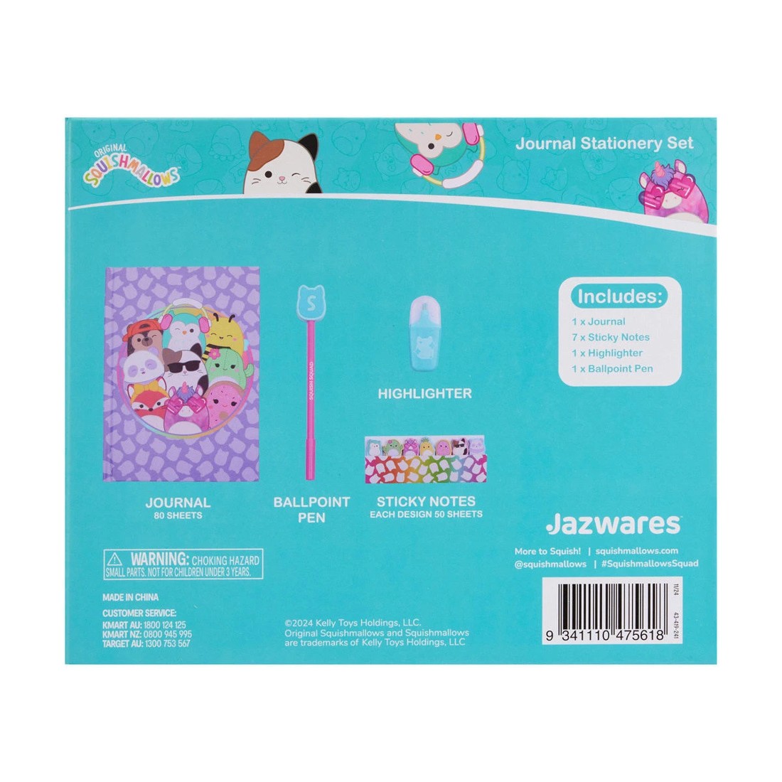 10 Original Squishmallows Journal Stationery Set, 10 of 10