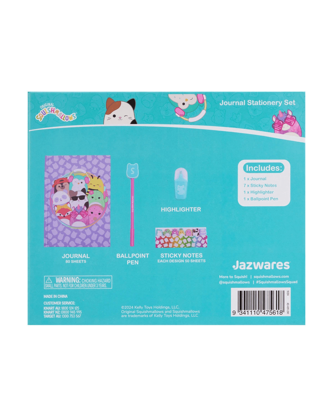 10 Original Squishmallows Journal Stationery Set, 10 of 10