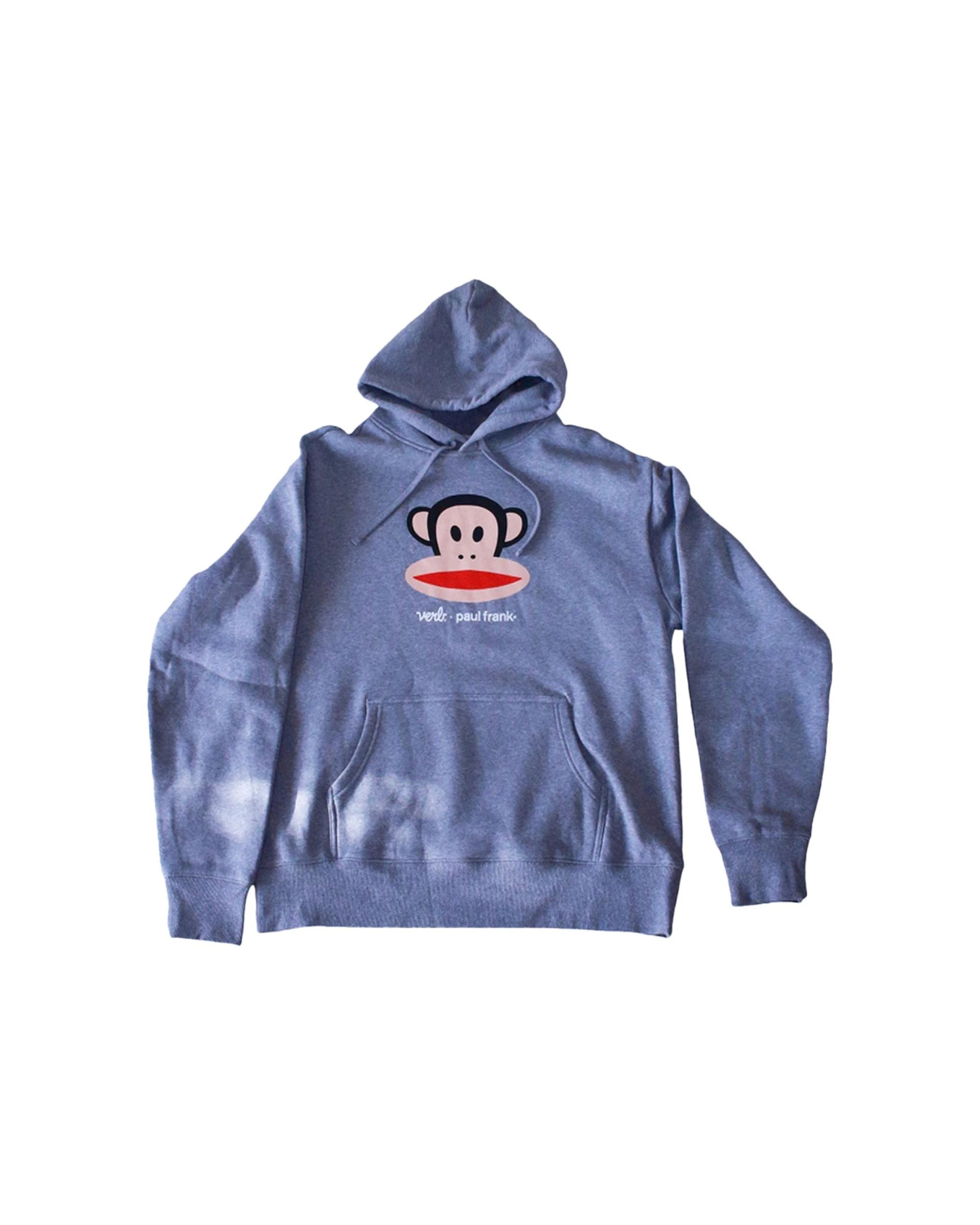 1 Verb. X Paul Frank Julius Head Mens Cotton Jumper Hoodie Oversized Fit Grey, 1 of 4