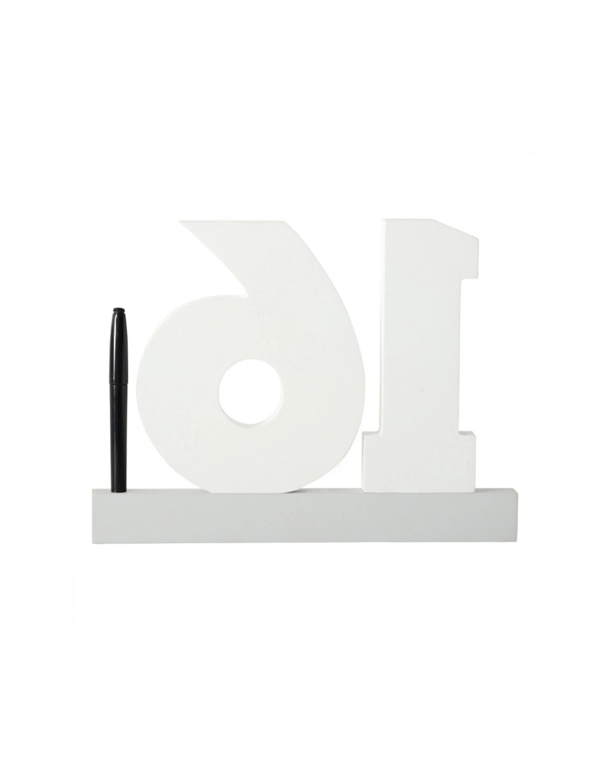 5 Splosh 16th Birthday Wooden Signature Number W/ Marker Keepsake 29x21cm White - White, 5 of 6