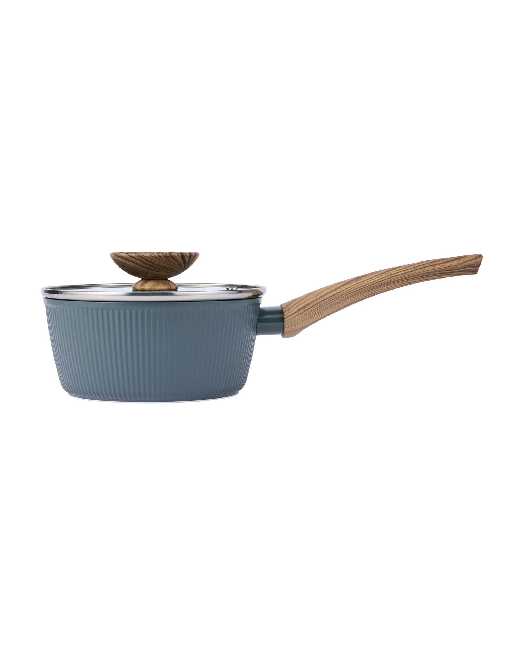 1 16cm Linear Wood Look Saucepan, 1 of 6
