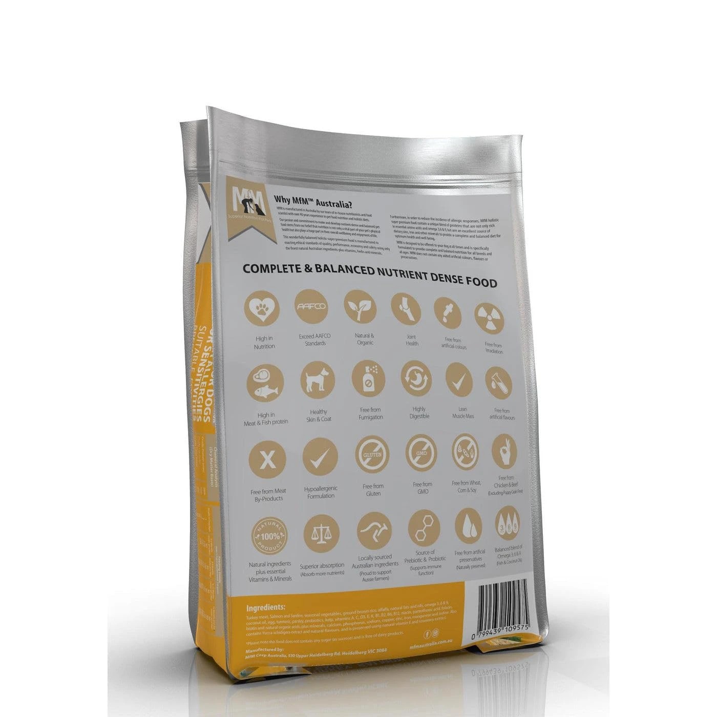 2 MFM Puppy & Whelping Gluten Free Turkey Salmon & Sardine Dog Food 9kg, 2 of 2