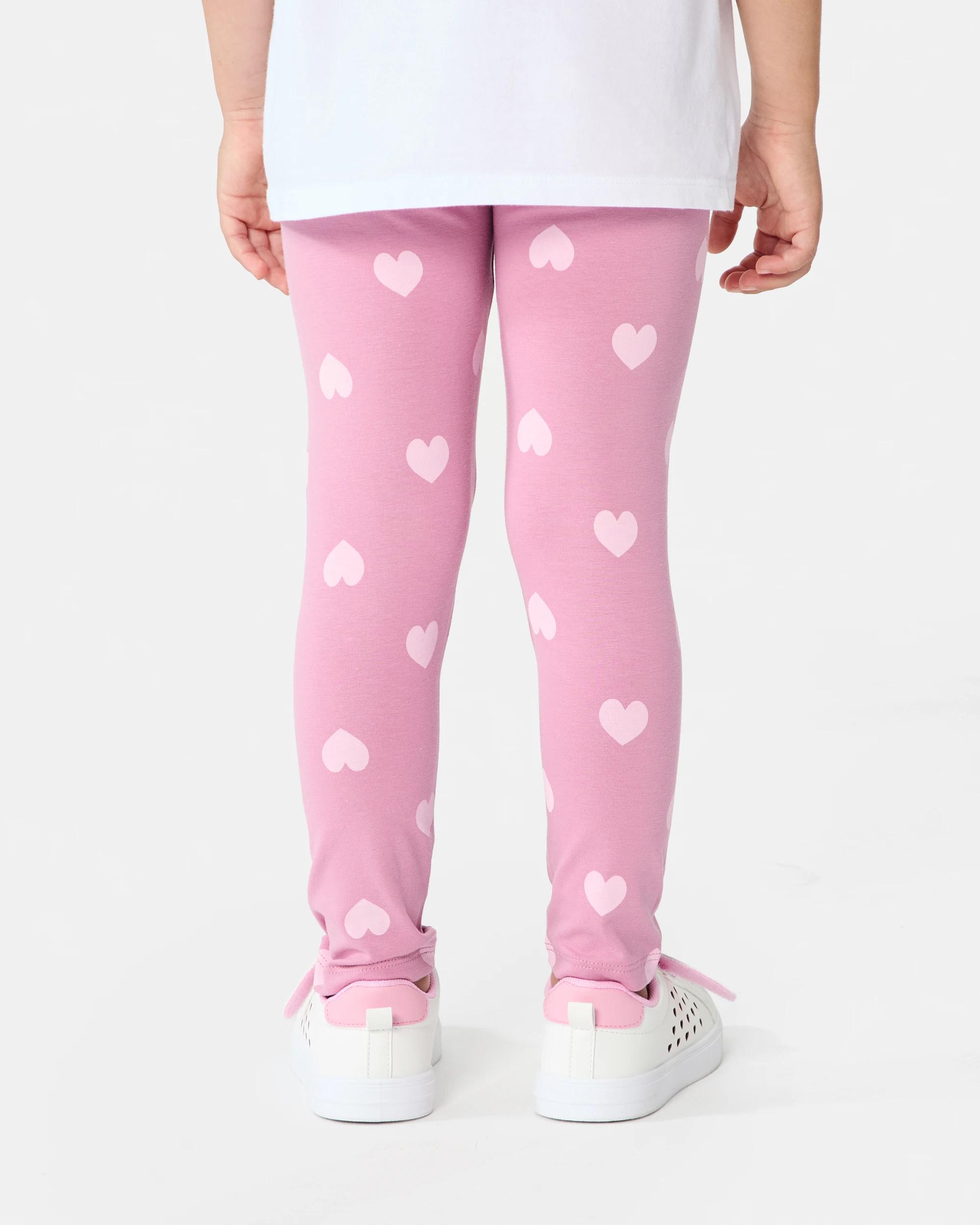 2 Leggings Pink Heart, 2 of 6