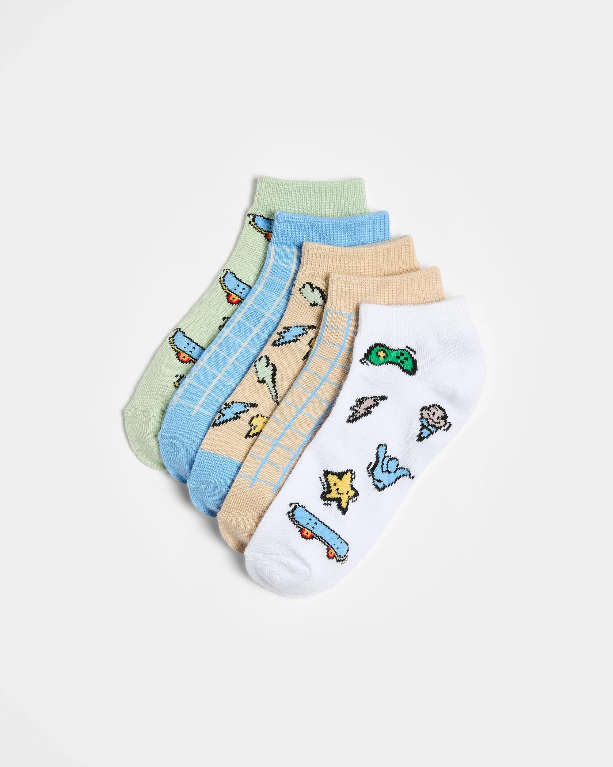 1 Boys Low Cut Socks 5 Pack - Maxx SKATE, 1 of 3