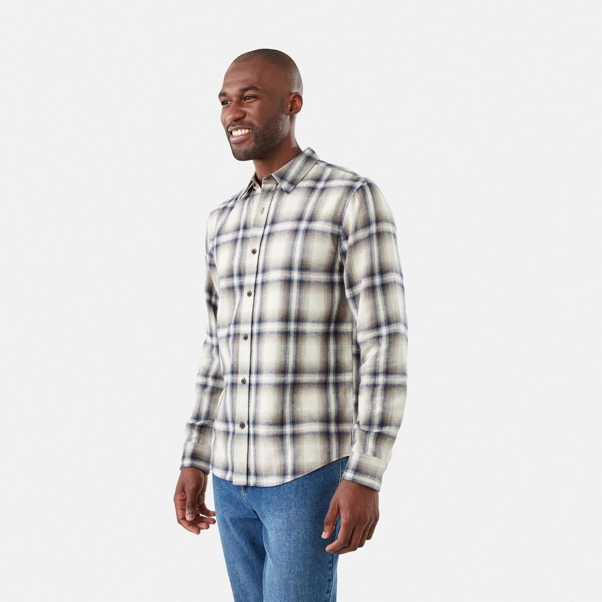 2 Long Sleeve Brushed Check Shirt Bge Check, 2 of 6