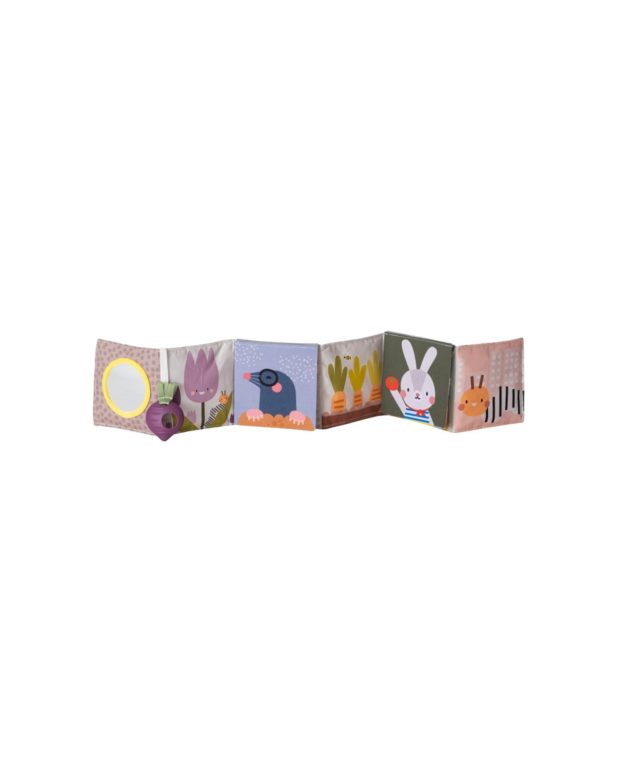 4 Taf Toys Urban Garden Kids Pram Book Double Sided Soft Crinkle 15x85cm - Multi, 4 of 7