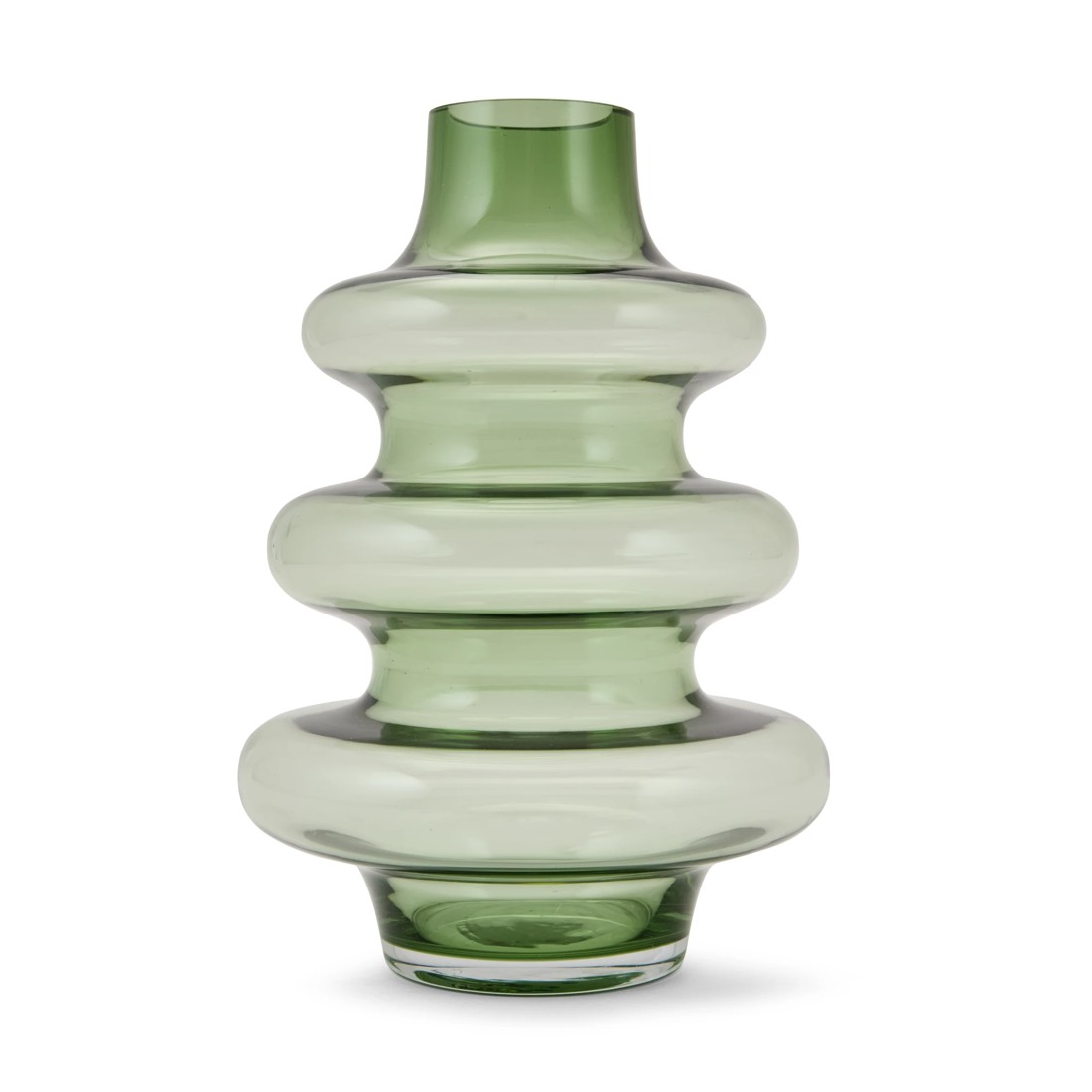 2 Green Glass Bubble Vase, 2 of 5