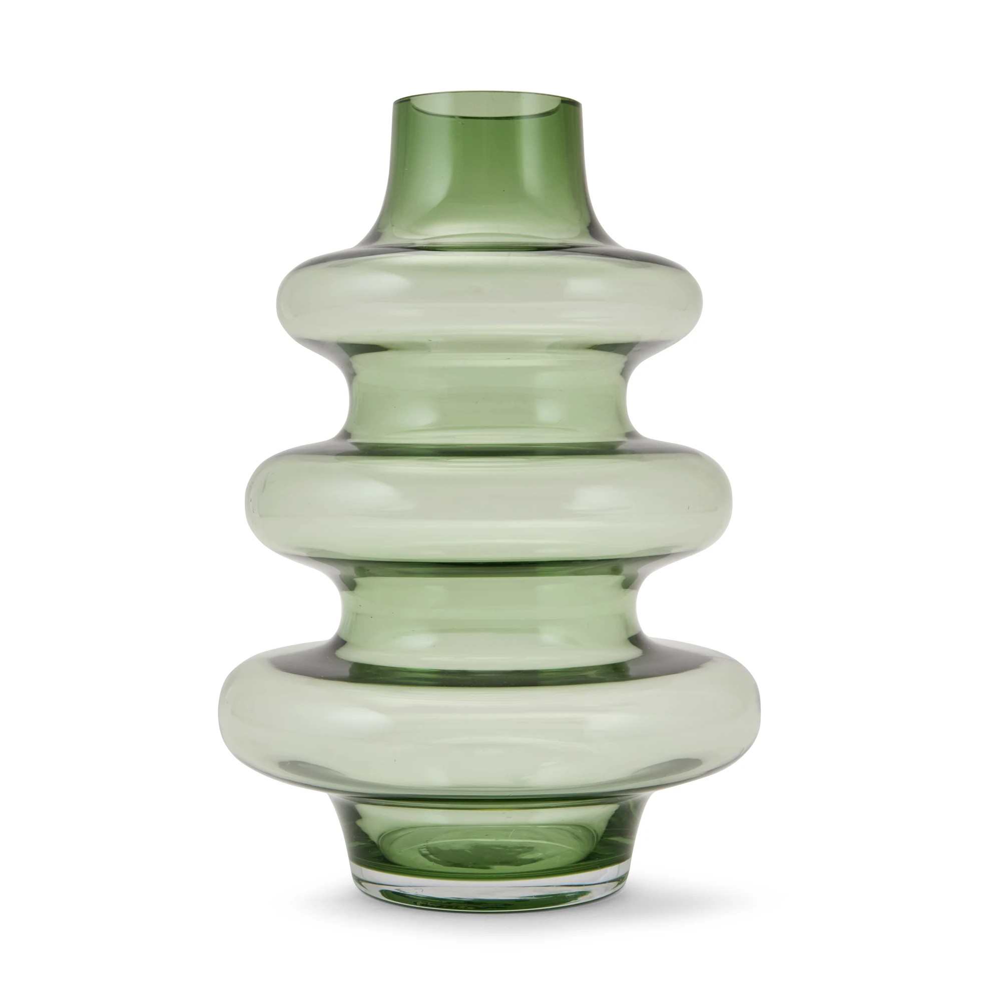 2 Green Glass Bubble Vase, 2 of 5