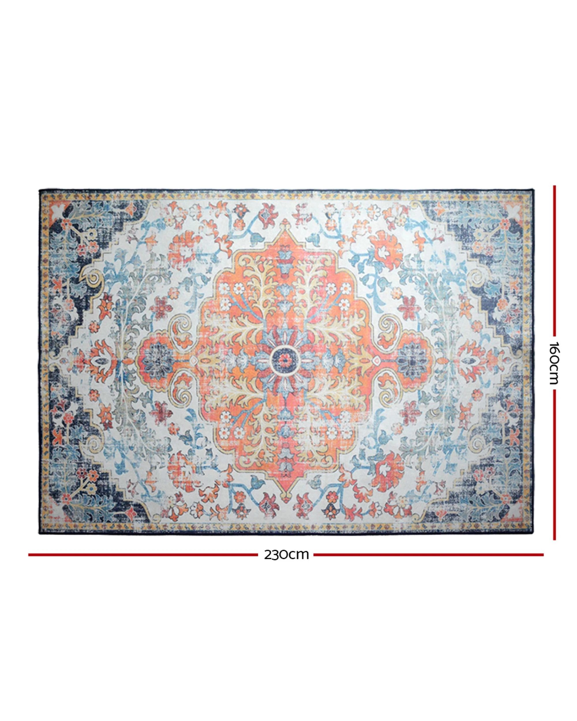 1 Artiss Floor Rug 160x230 Mat Carpet Short Pile
 - Orange, 1 of 2