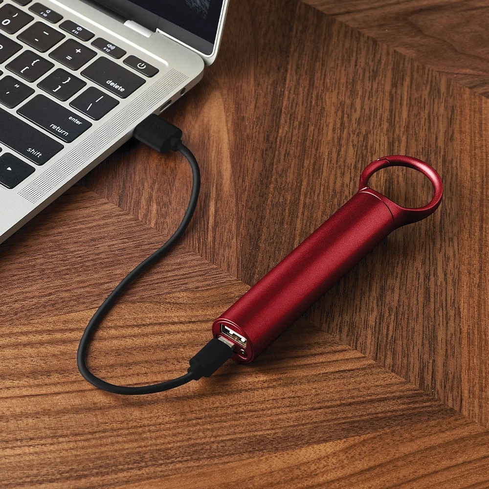 3 Lexon Nomaday 3000 Mah Power Bank With Clip - Red - Red, 3 of 5