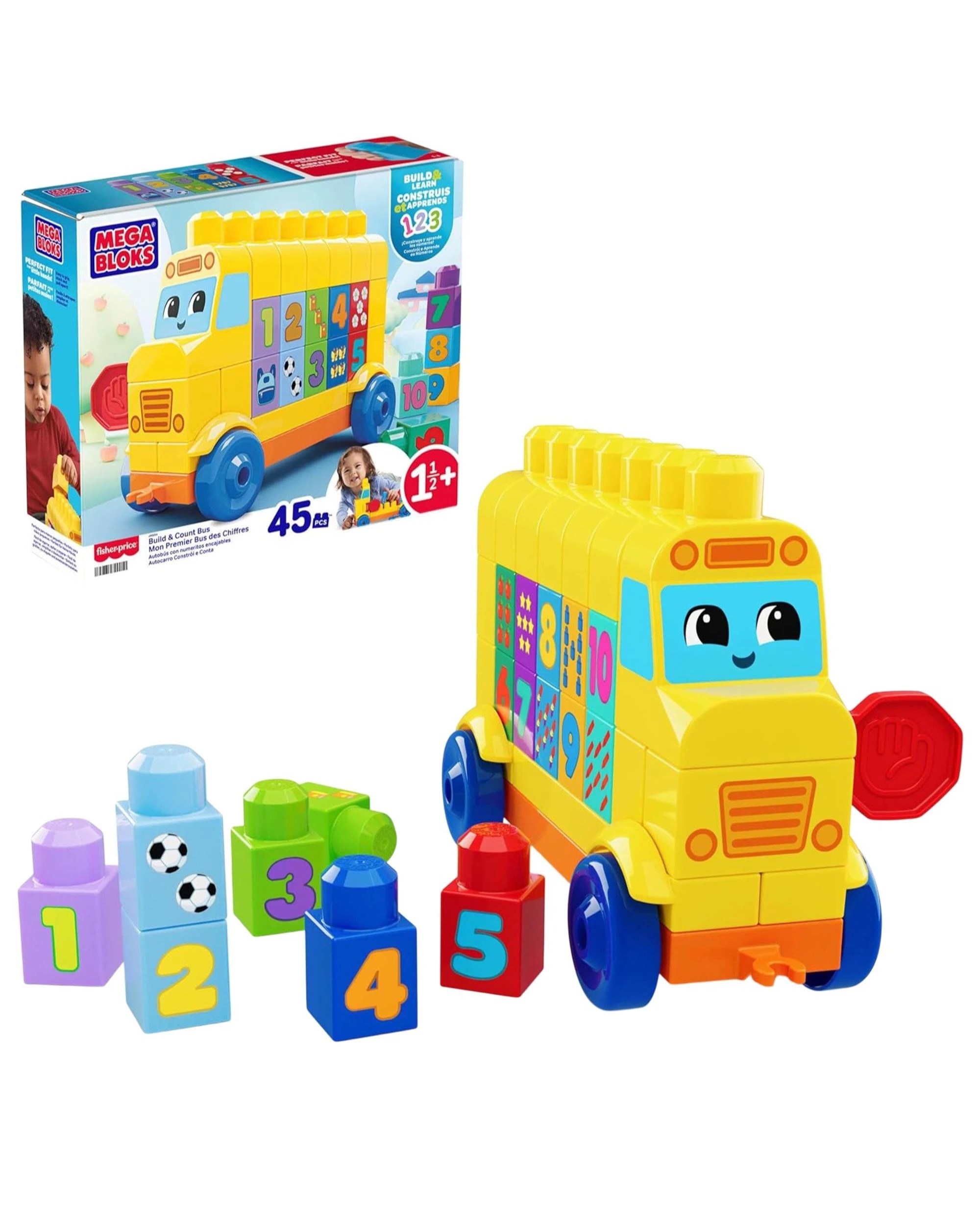 1 Mega Bloks First Builders Build and Count Bus, 1 of 6