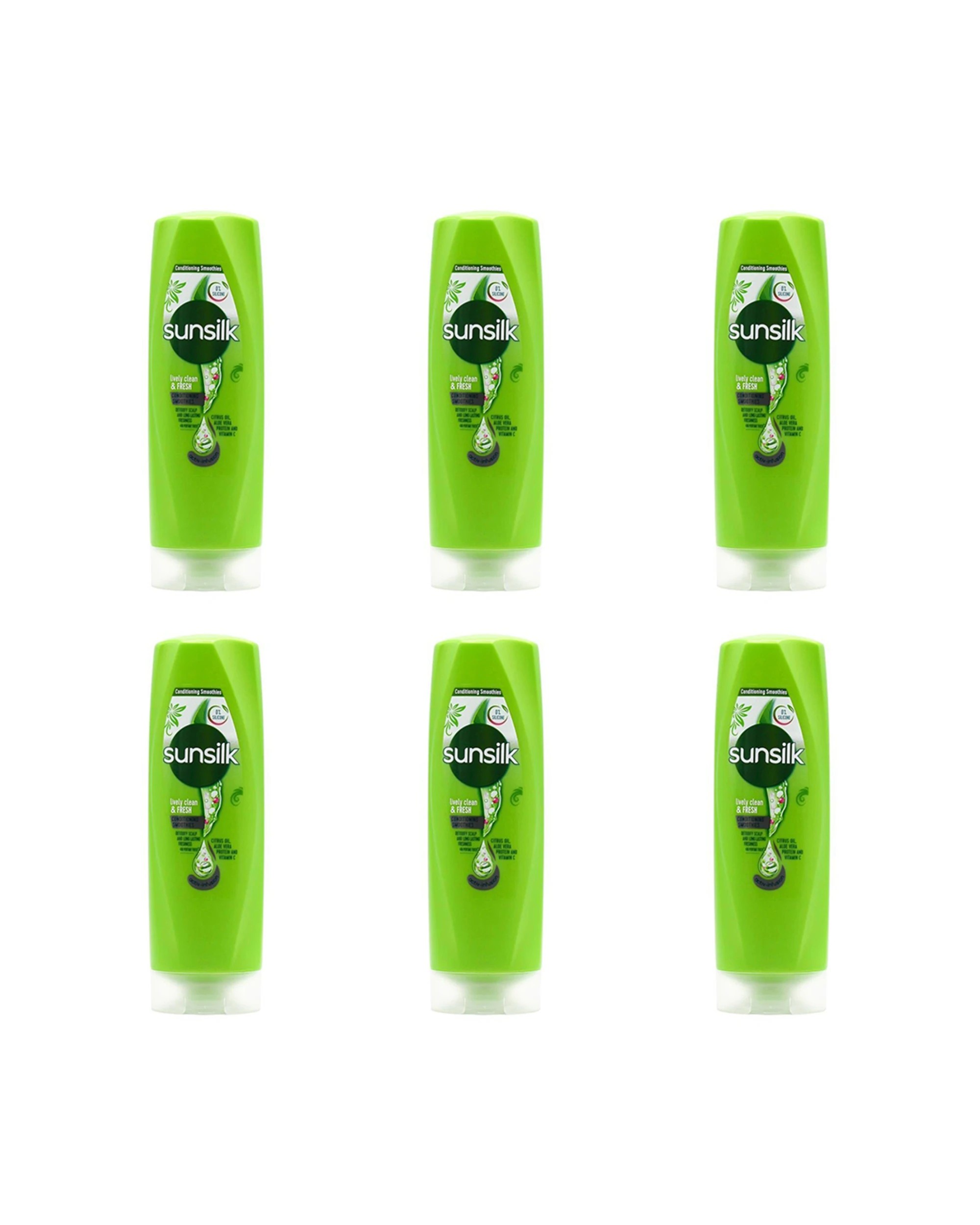 1 Sunsilk 6PK Lively Clean Fresh Revitalizes Hair Care Conditioner 300ml Value Pack - Green, 1 of 3